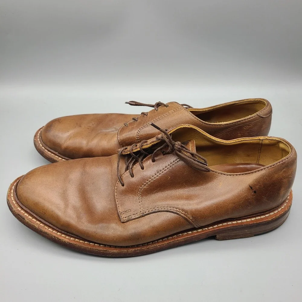 Oak Street Bootmakers Natural Chromexcel Plain Toe Blucher Mens 10.5 D USA